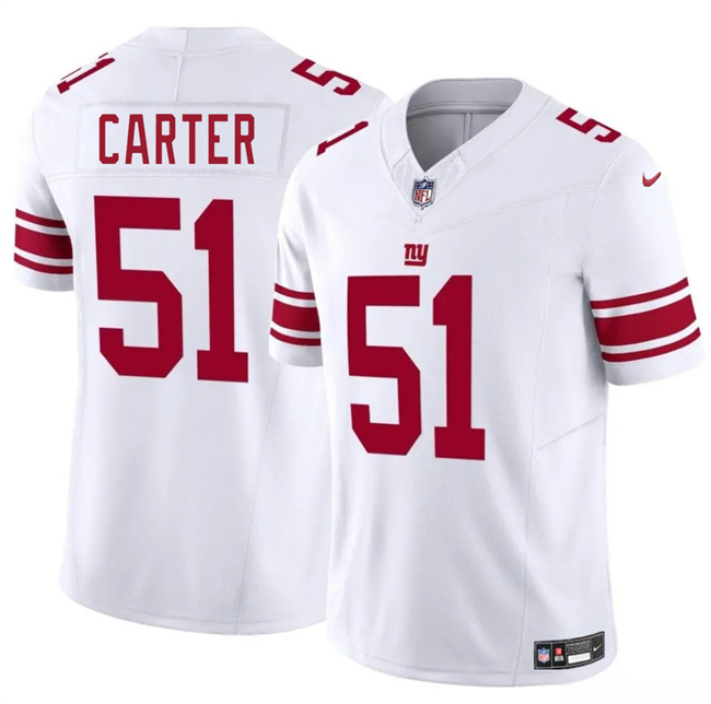 Youth White New York Giants #51 Abdul Carter 2025 Draft F.U.S.E. Vapor Untouchable Limited Stitched Jersey